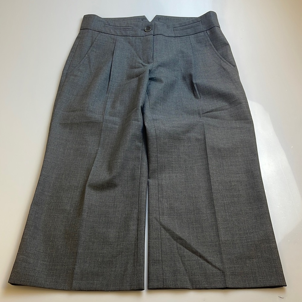 BCBGMAXAZRIA Womens Tuxedo Trousers Grey Non Pleated